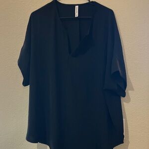 Zenana Black V-Neck Blouse